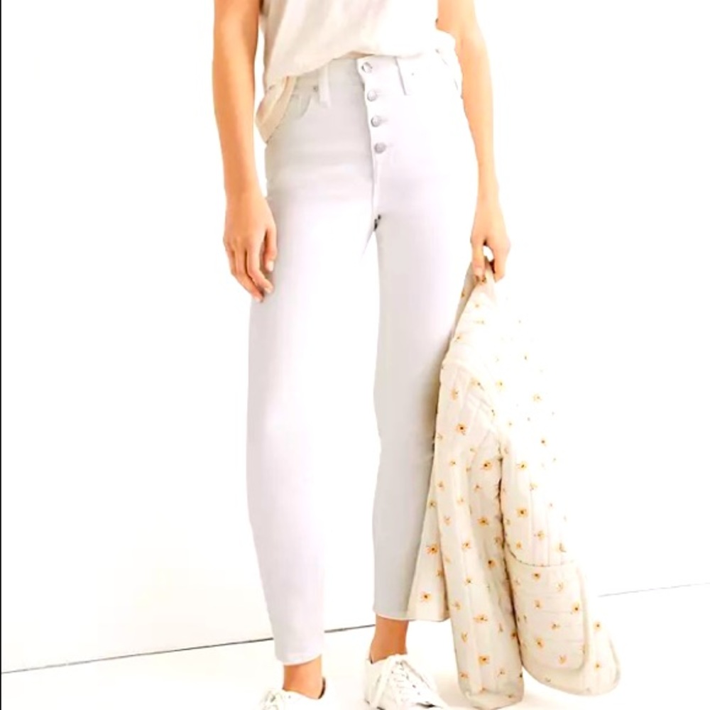 White Madewell 10” High Rise Skinny Crop- Size 27